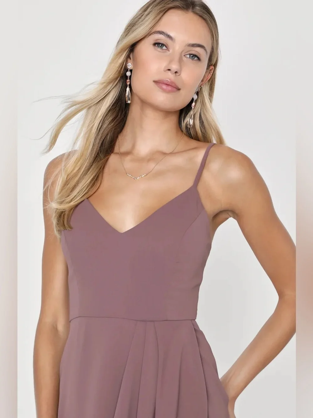 *Worn Once* Lulus Women’s Reinette Mauve Purple Midi, Size Medium - Picture 4 of 13